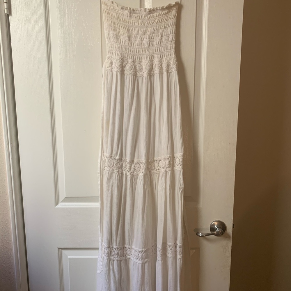 White boho dress